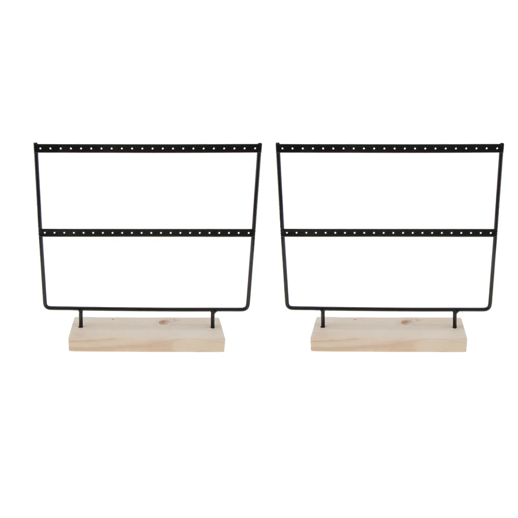 

2x Jewelry Display Stand Jewelry Holder 44 Holes Organizer Stands