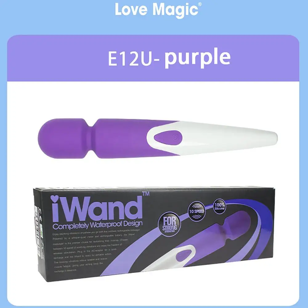 Вибратор массажер для мастурбации Av силиконовый 10-скоростной водонепроницаемый