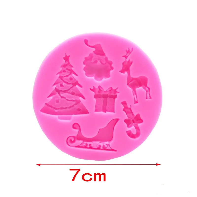

Christmas Snowman Deer Tree Silicone Mold Kitchen Baking Chocolate Pastry Candy Clay Making Cupcake Cake Decoration Accessories