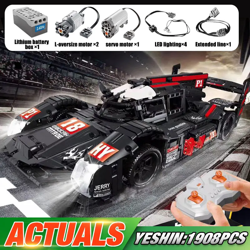 Yeshin 23011 APP Technic модель автомобиля MOC R18 скоростной гоночный мотор комплект сборка