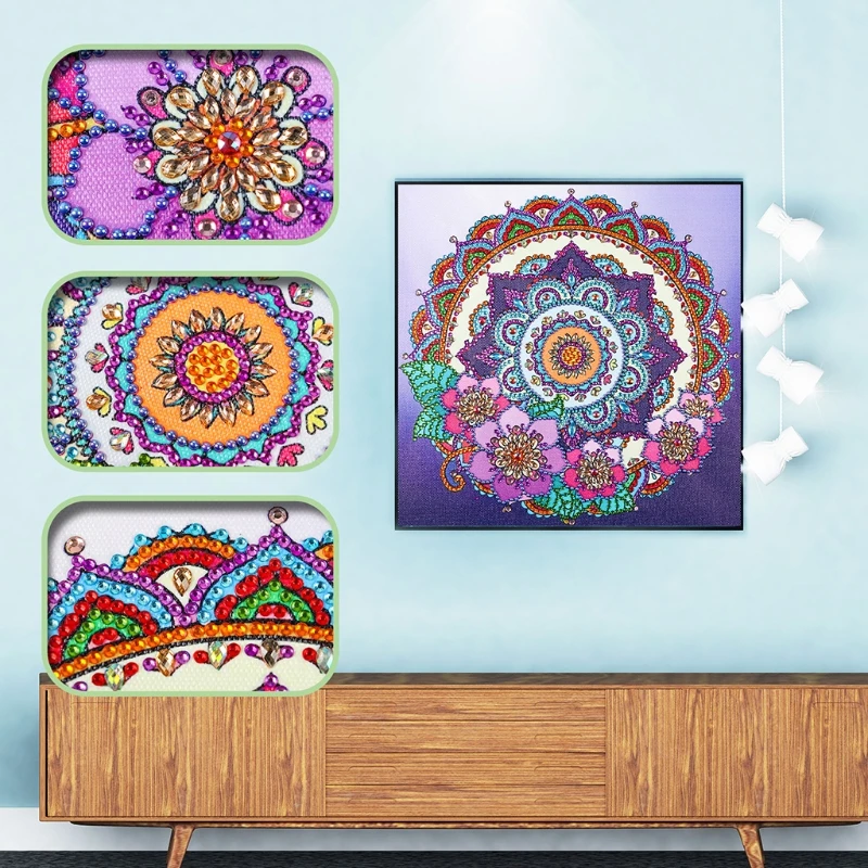 30cm Mandala Flower 5D DIY Special Diamond Painting Embroidery Rhinestone Crystal Cross Stitch Needlework Craft Kit Home Decor | Дом и сад