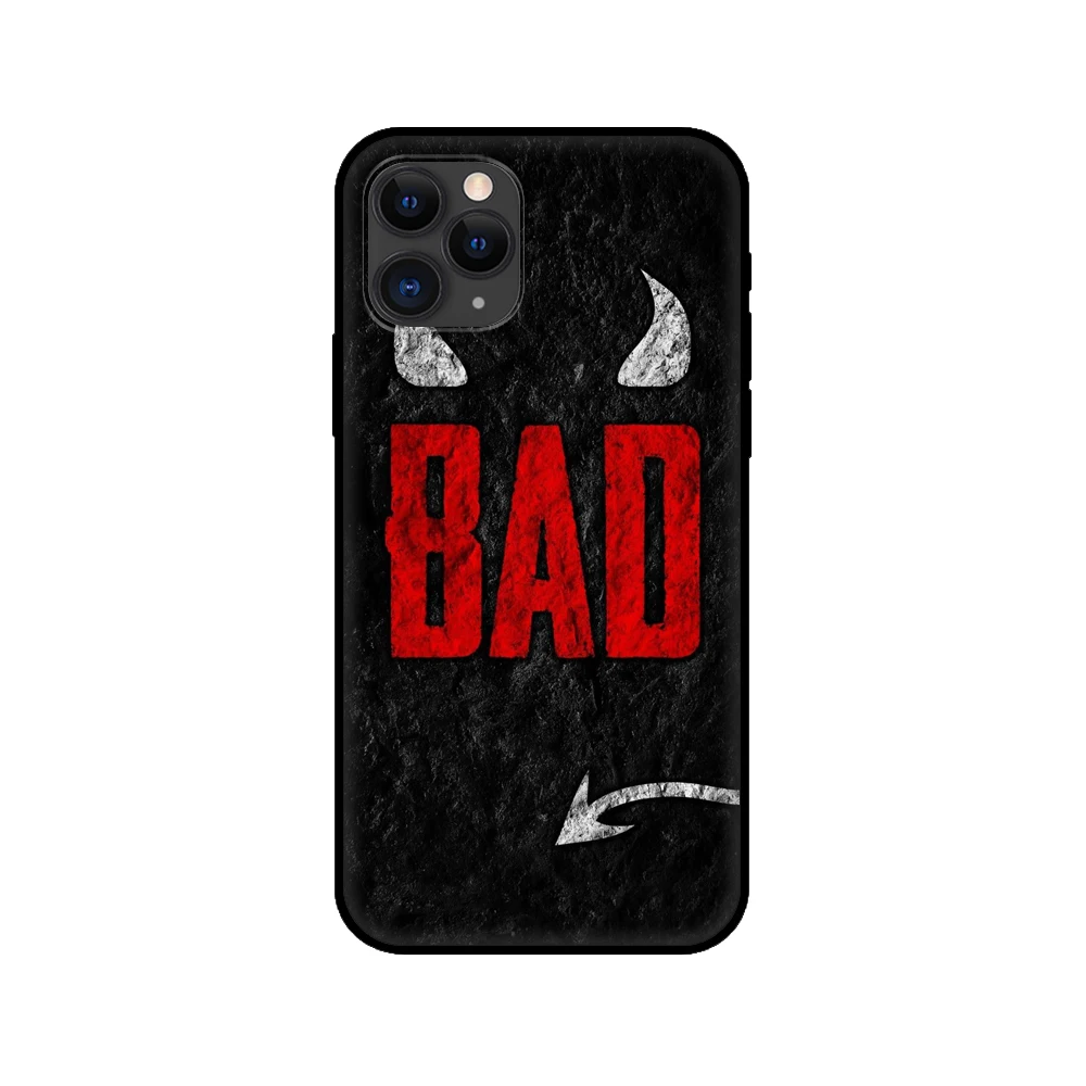 Black tpu case for iphone 5 5s se 2020 6 6s 7 8 plus x 10 XR XS 11 12 mini pro MAX back cover Devil Bad Boy Anime
