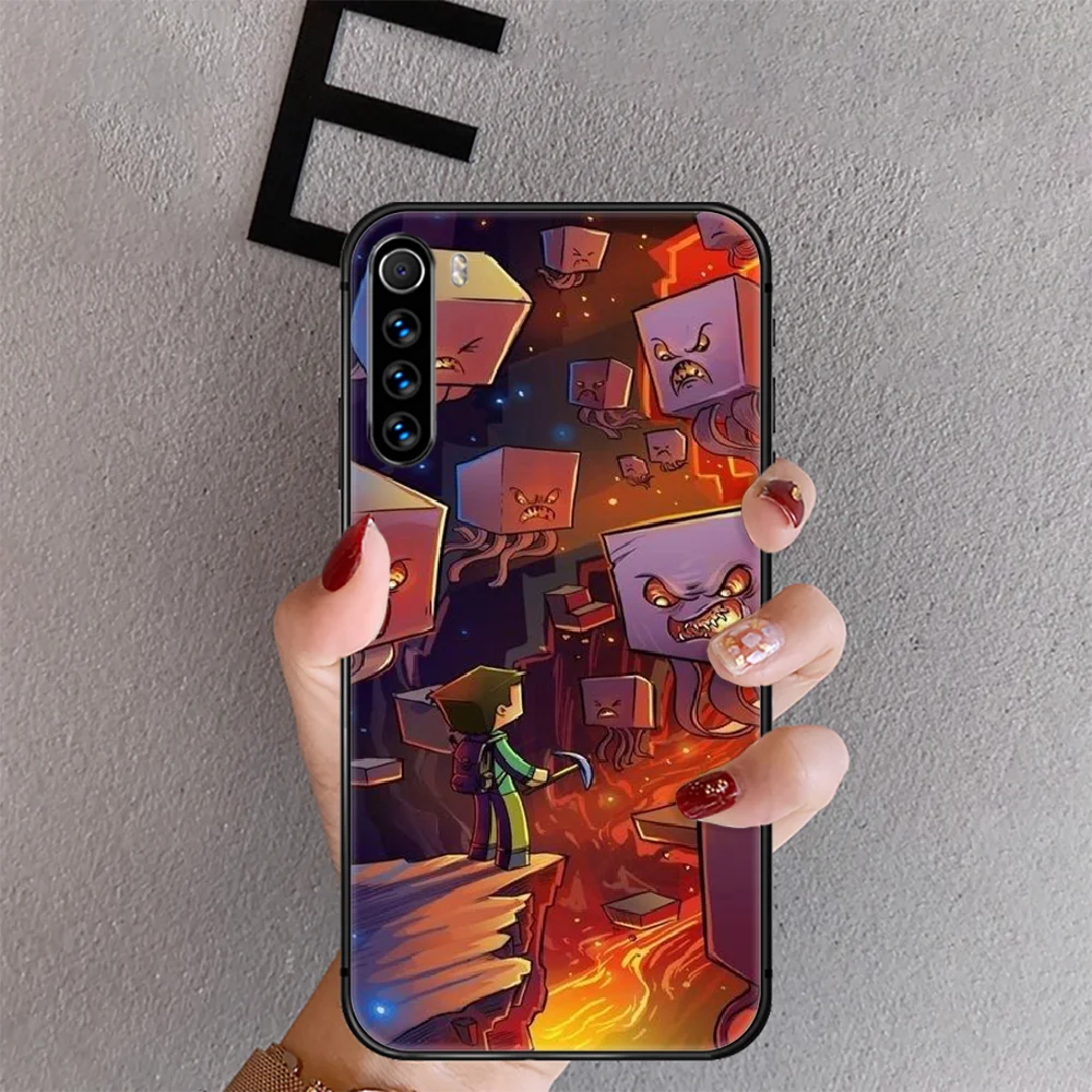 

Mini World Sandbox Game Phone Case Cover For Xiaomi Redmi Note 7 7A 8 8T 9 9S 9A 10 K30 Pro Ultra Black Black Bumper Black Etui