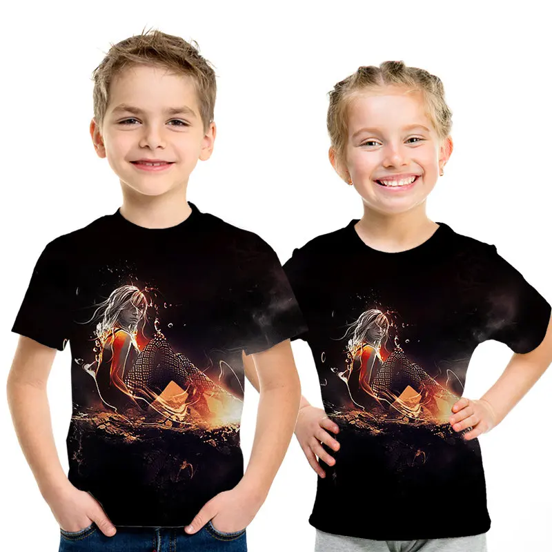 Новинка 2019 года летняя детская одежда красивая футболка для девочек футболки с 3d