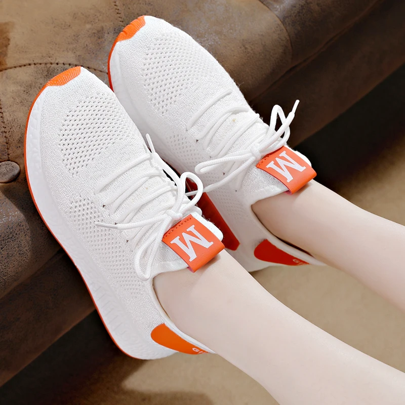 Tenis Mujer 2021 Tennis Shoes for Woman New Breathable Mesh Sneakers Female Platform Chaussure Femme Deportivas Jogging Trainers