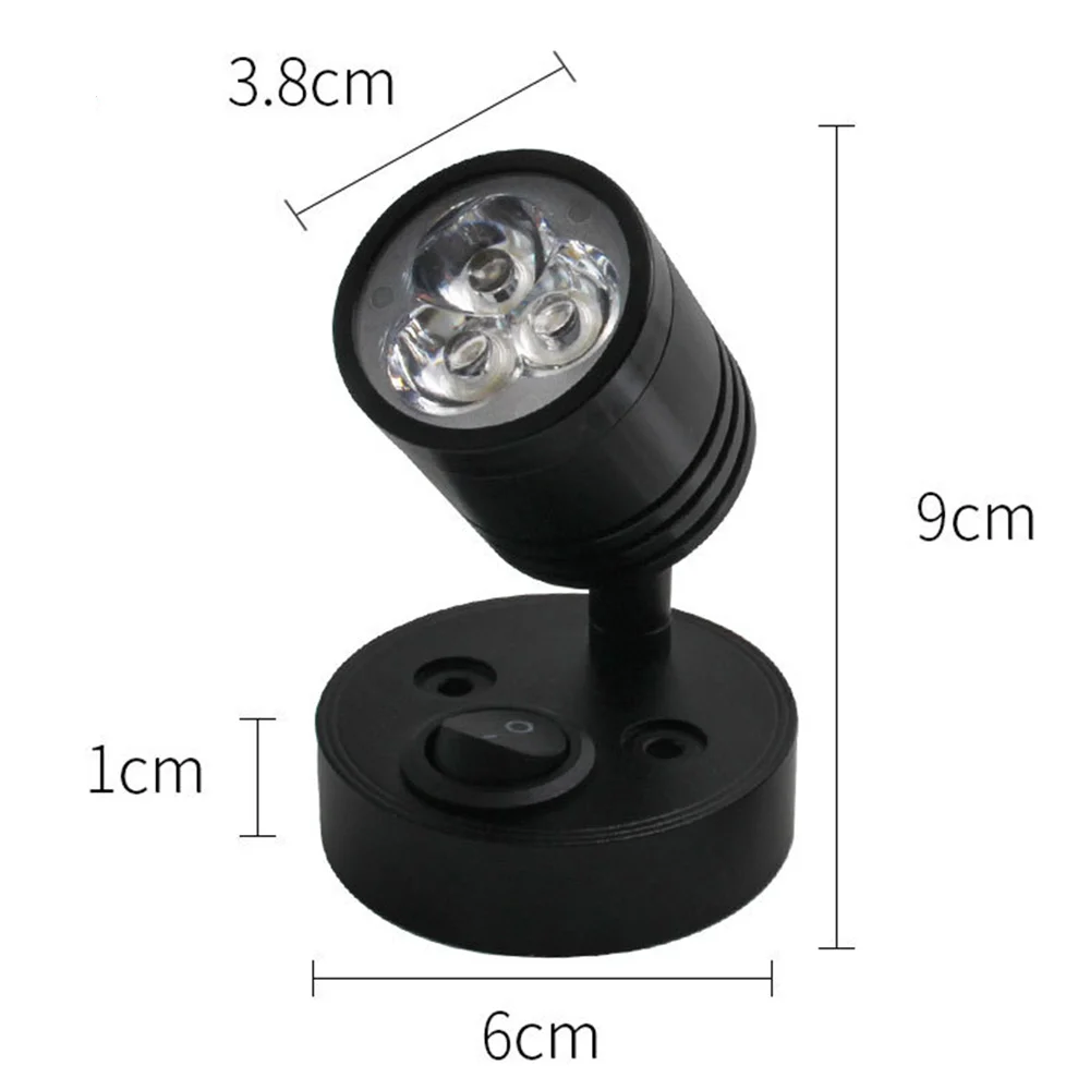 

Modern LED Wall Lamp 3W High Power Reading Light for Family RV Yacht DC 12V Low Power Consumption Sturdiness And Durability
