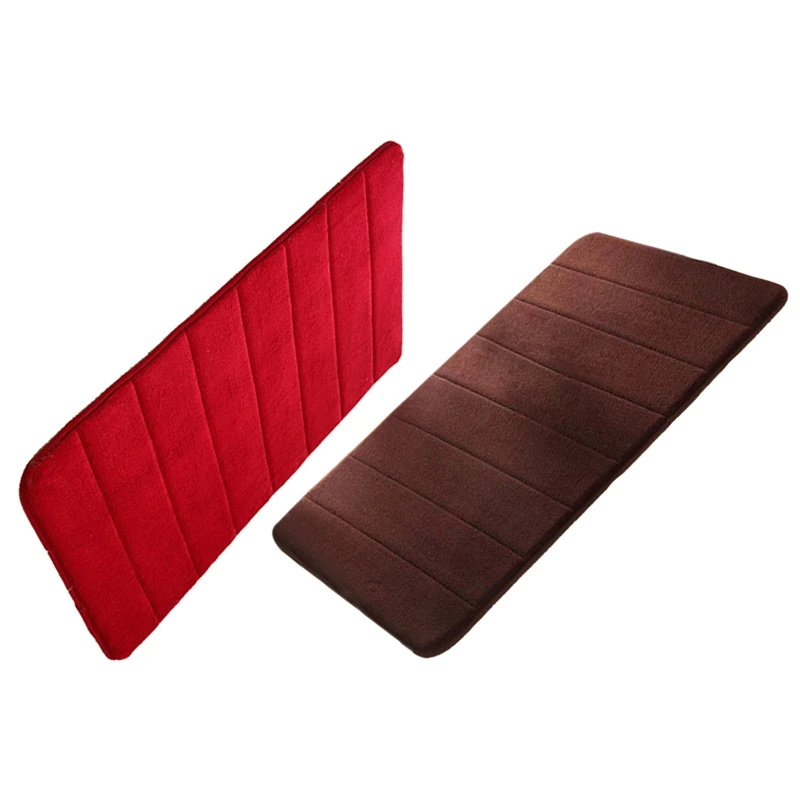

2 шт. 40x60 см коврики для ванной (темно-красный и кофейный)