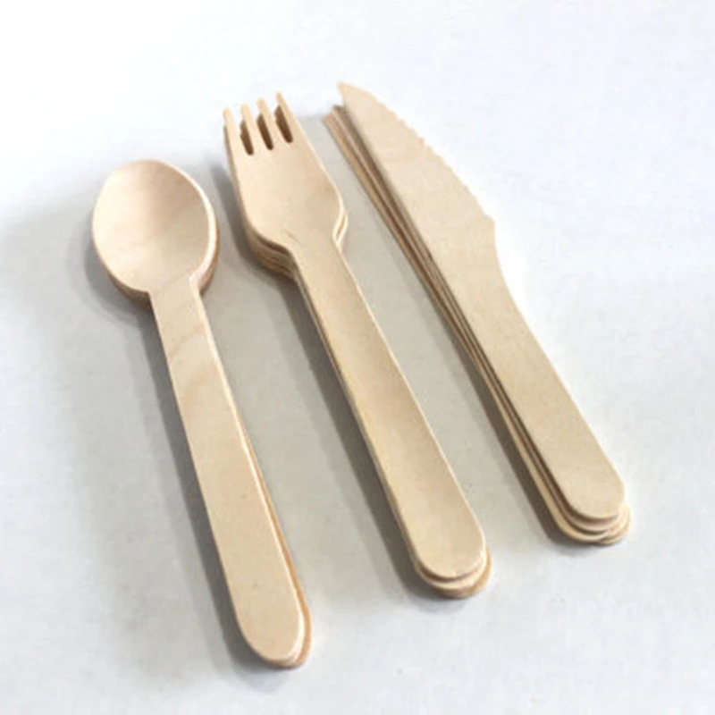 36 шт. ложка из птичьего дерева нож вилка посуда 16 см простые деревянные