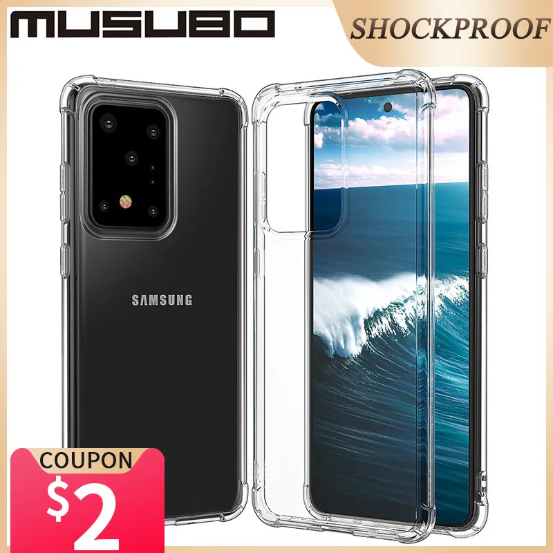 Роскошный прозрачный чехол Musubo для Samsung Galaxy S20 Plus Ultra S10 Note 10 + 5G 9 мягкая