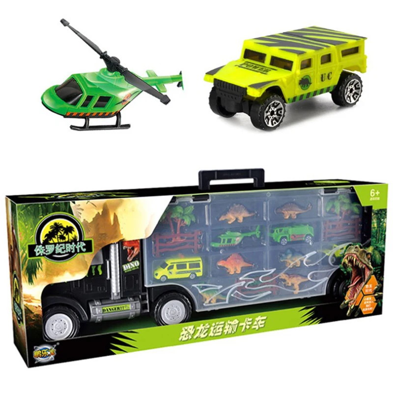 

Kids Baby Boys Toy Container Truck Jurassic Dinosaur Transporter Child Model Toy Xmas Gift New