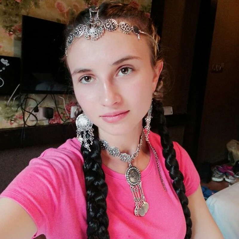 Женский комплект из колье и серёг в этническом стиле | Украшения аксессуары