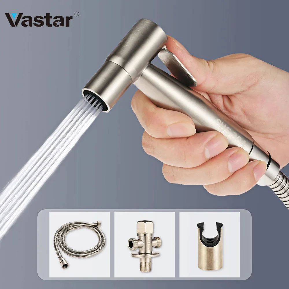 Нержавеющая сталь кран пистолет-распылитель ручной Туалет биде из нержавеющей