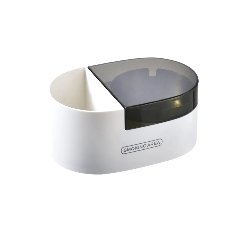 

Toilet Creative Wall-mounted Ash Tray With Cover Non-perforated Stainless Steel Ashtray for Toilet Smoking Area