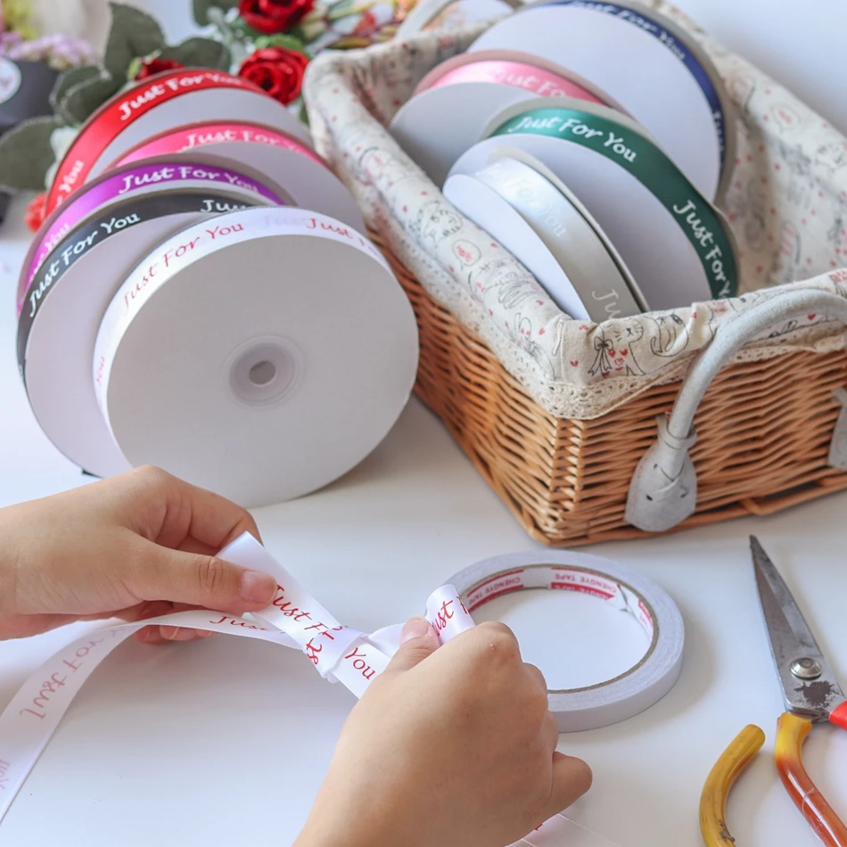 Лента атласная с буквами и бантом 25 мм 5 ярдов | Дом сад