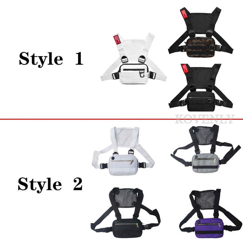 

New Chest Rig Men Bag Casual Function Outdoor Style Chest Bag Small Tactical Vest Bags Streetwear For Male Waist Bags Kanye