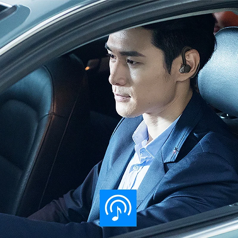 Беспроводная Bluetooth гарнитура Q8 затычки для ушей с шумоподавлением голосовой