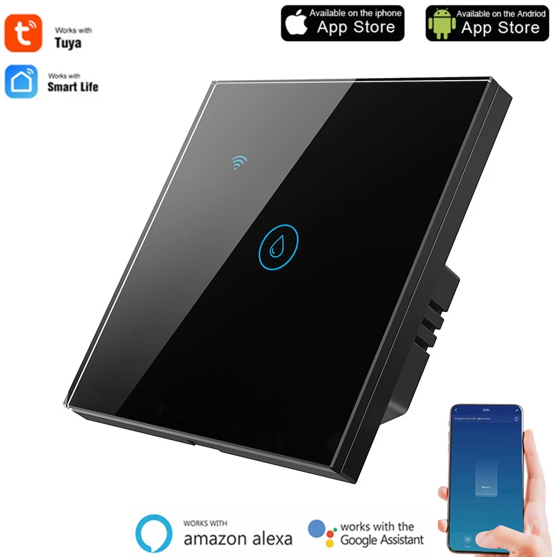 

Переключатель для водонагревателя Tuya Smart Life, Wi-Fi, 4000 Вт, голосовое управление, приложение с таймером, беспроводной настенный переключатель с ...