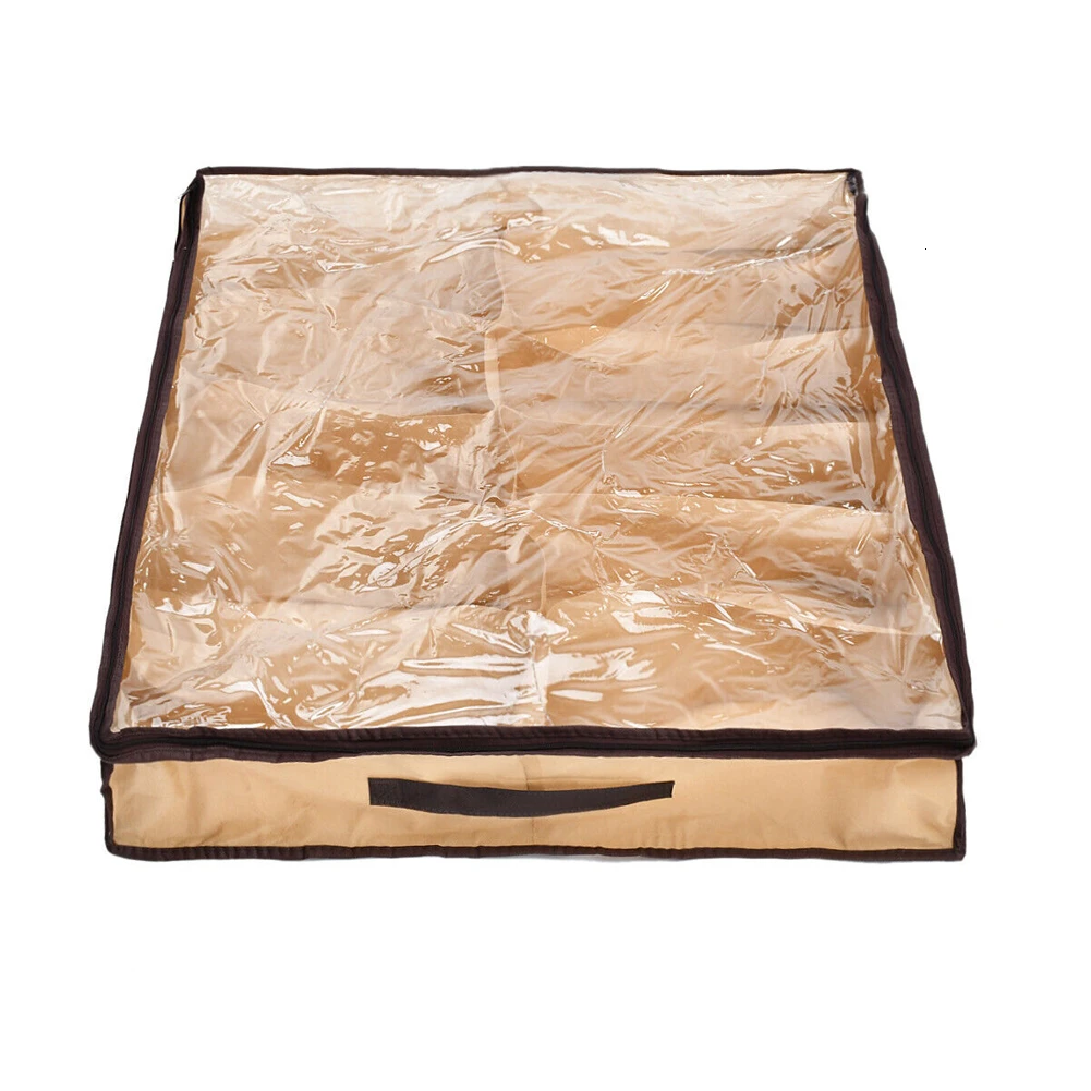 12 пар под кровать органайзер для обуви контейнер хранения с держателем шкаф