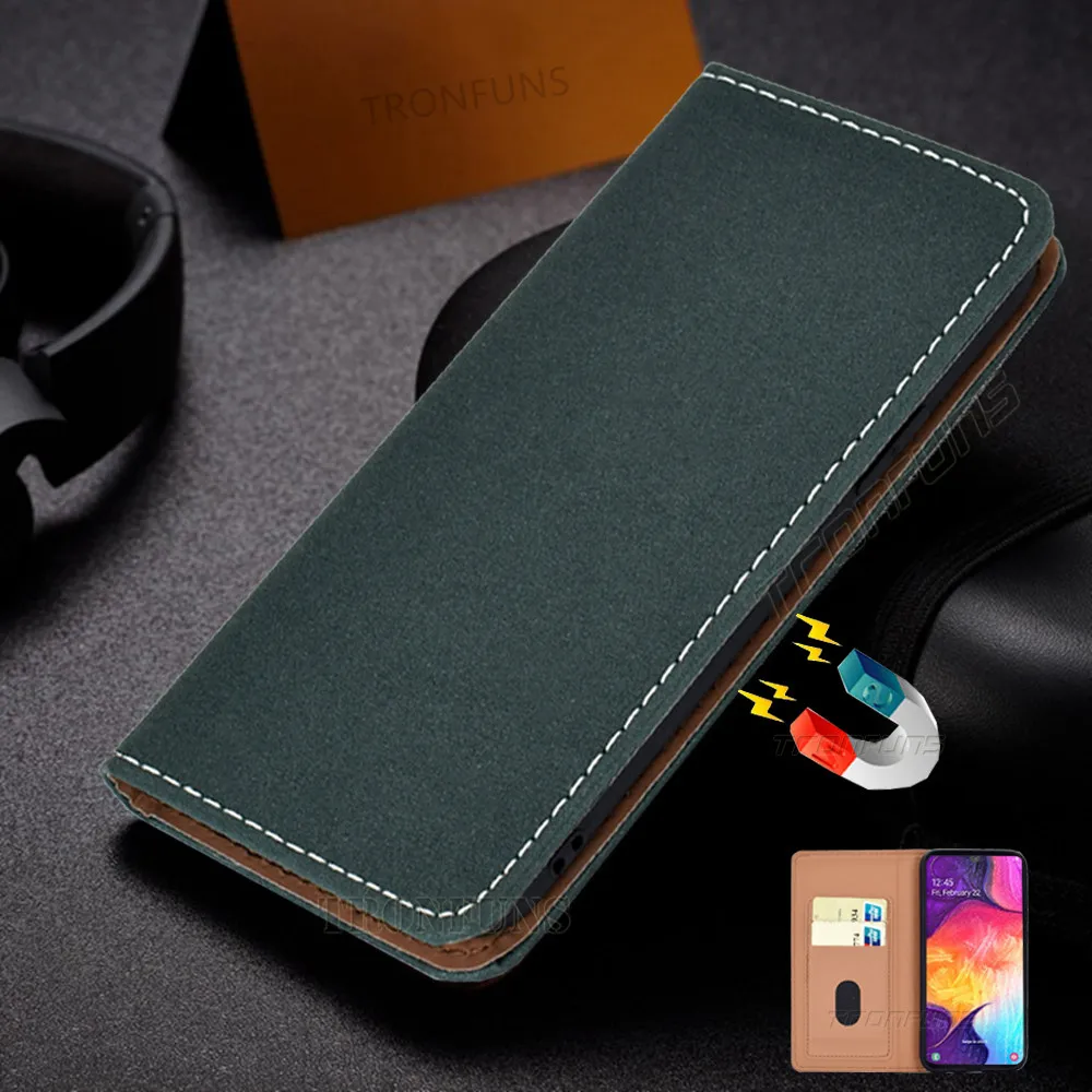 Автоматическое закрытие Магнитный кожаный чехол для Samsung Galaxy A70 A30 A50 A40 A10 S A20E J4 J6 A7