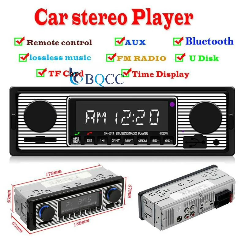 Автомагнитола 1 Din 5513 12 В Bluetooth mp3 плеер FM USB TF карта AUX вход|MP3-плеер для авто| |