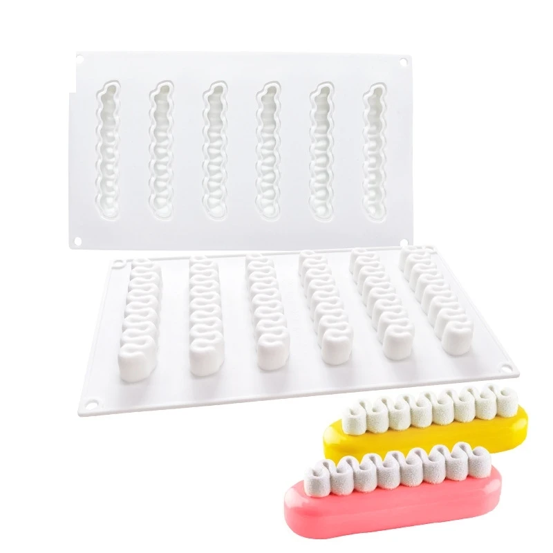 Силиконовые формы для украшения торта инструменты 6 отверстий волнистые крема