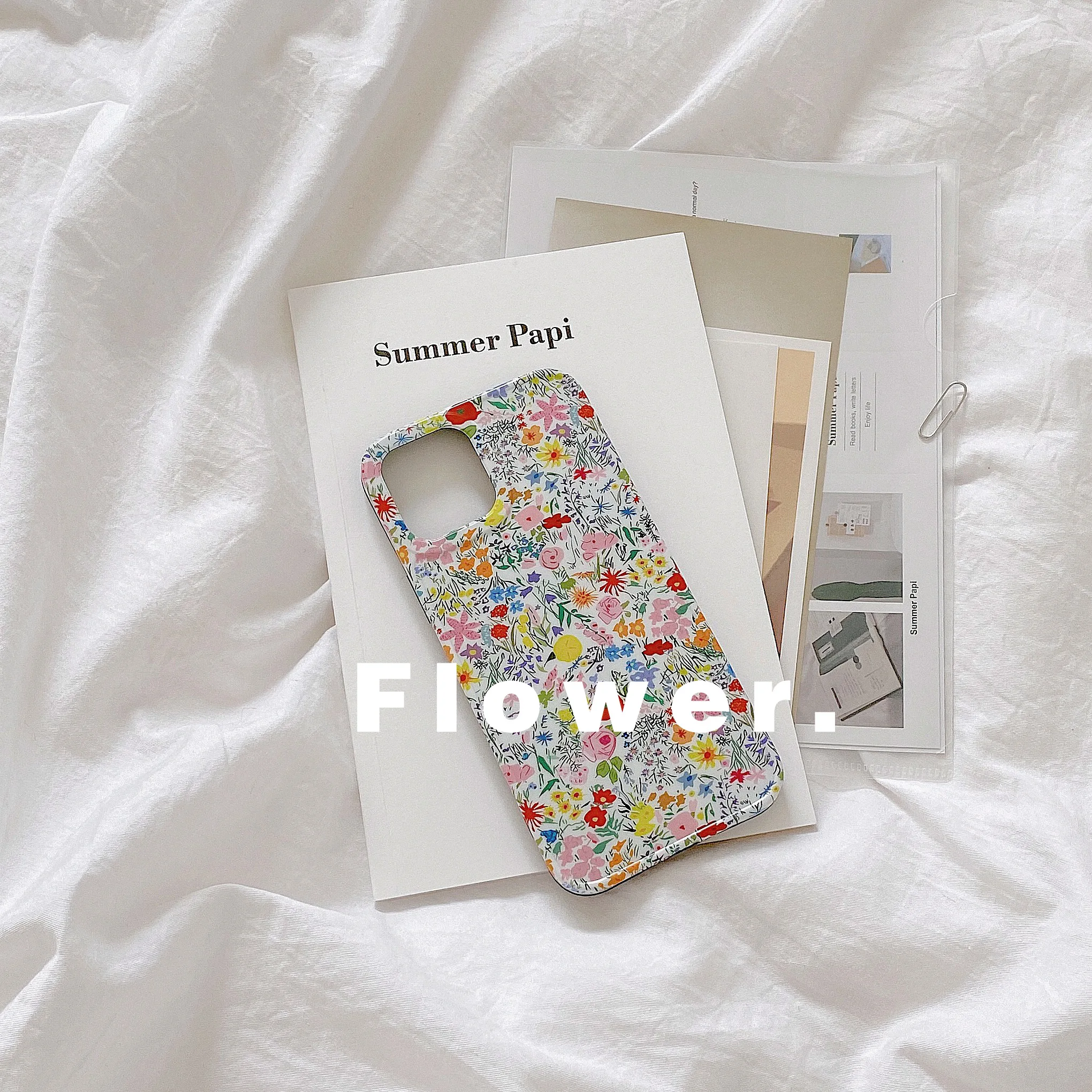 

Glossy Flowers Phone Case For iPhone 12 Mini 11 Pro Max XR X XS MAX 7 8 Plus Luxury Fashion Cute Girl Hard PC Back Cover