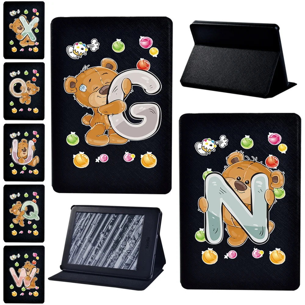 

For Amazon Kindle Paperwhite(5th/6th/7th/10th Gen)/Kindle(10th /8th) Drop resistance Bear letters Series Tablet Case+Free Stylus