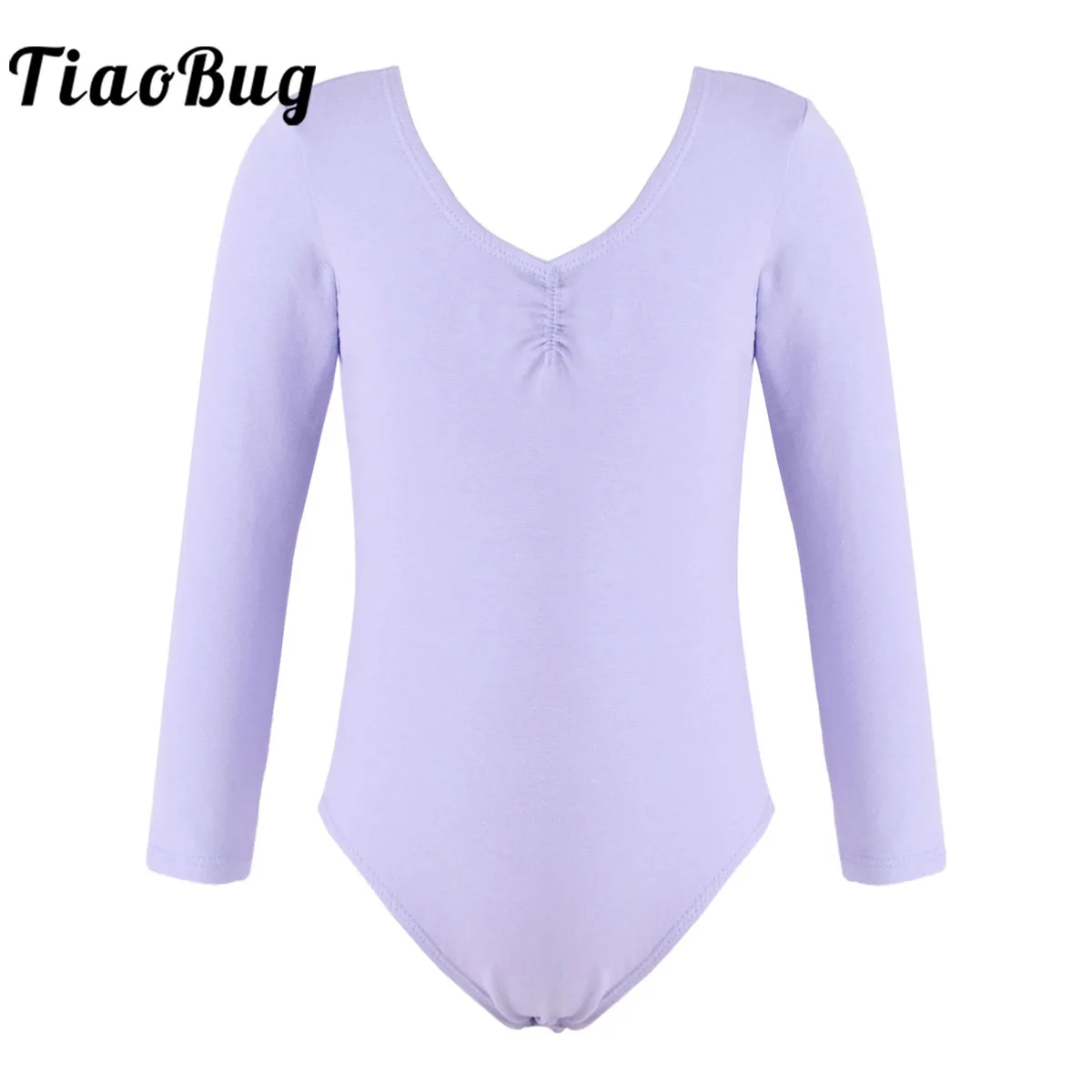 

Kids Girls Ballet Dance Leotard Cotton Long Sleeves Gymnastics Workout Bodysuit Costumes Ballerina Tutu Dancerwear