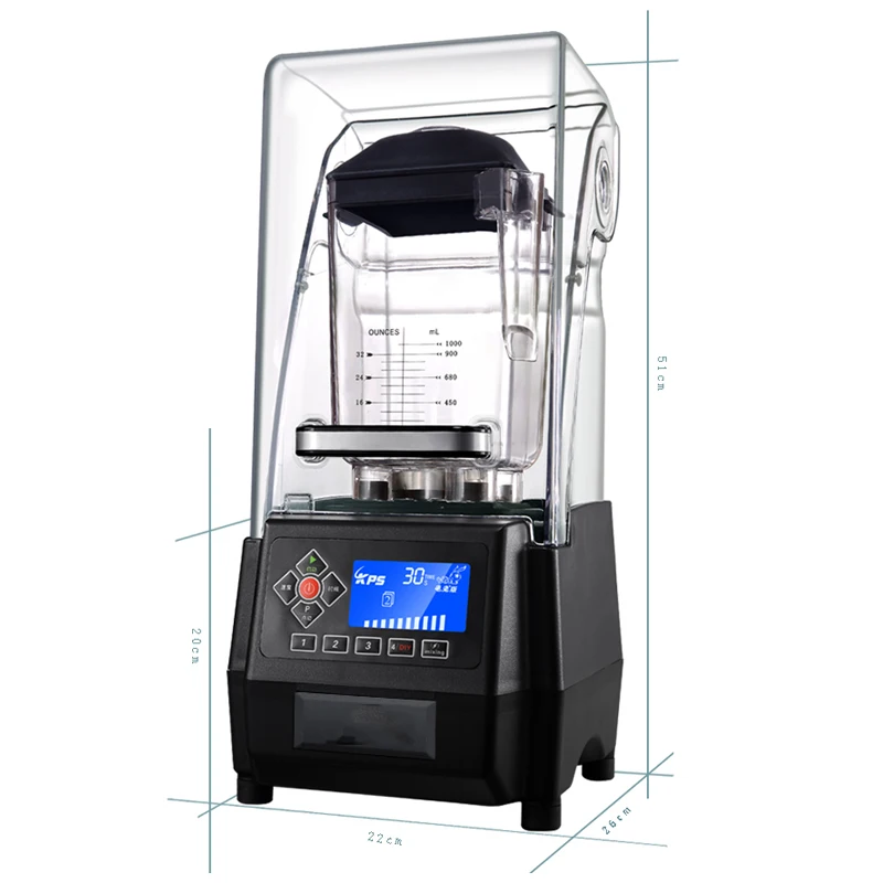 Машина для смузи бесшумная машина льда дробилка 2000 мл Миксер чайный магазин