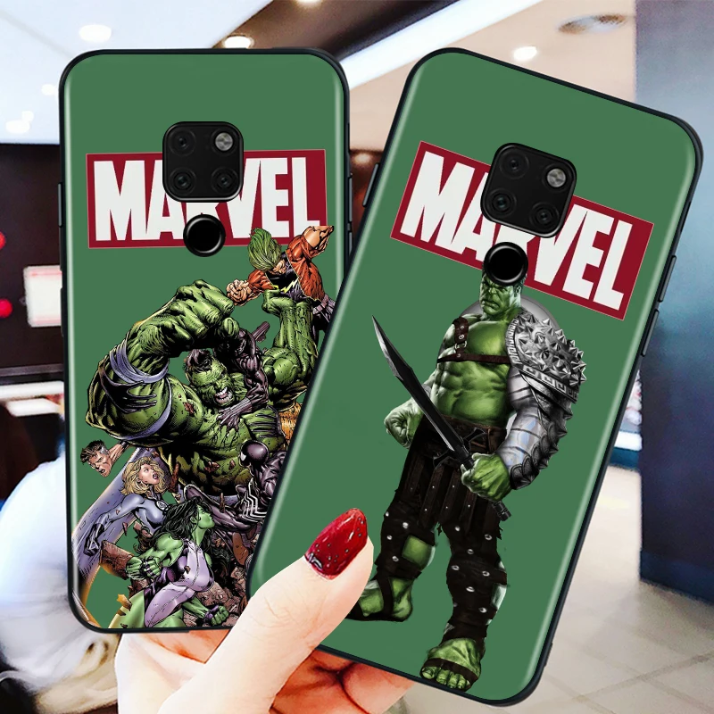 

Marvel The Incredible Hulk for huawei Mate 10 20 30 40 Lite Pro X Lite RS Plus TPU Black Phone Case