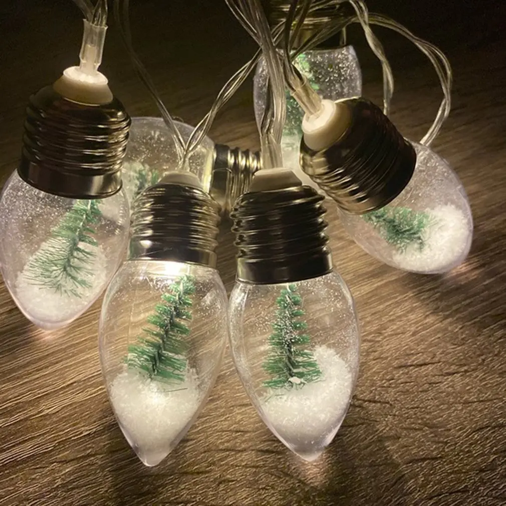 

Christmas Tree String Lights Snow Globe Light Indoor Outdoor Fairy Lights for Christmas Tree Decoration Garden Xmas Decorations