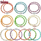 Seialoy Высокое качество красочная змея цепи Шарм Браслет Fit оригинальный браслет из бисера браслеты самых лучших брендов, подарок для мужчин и женщин