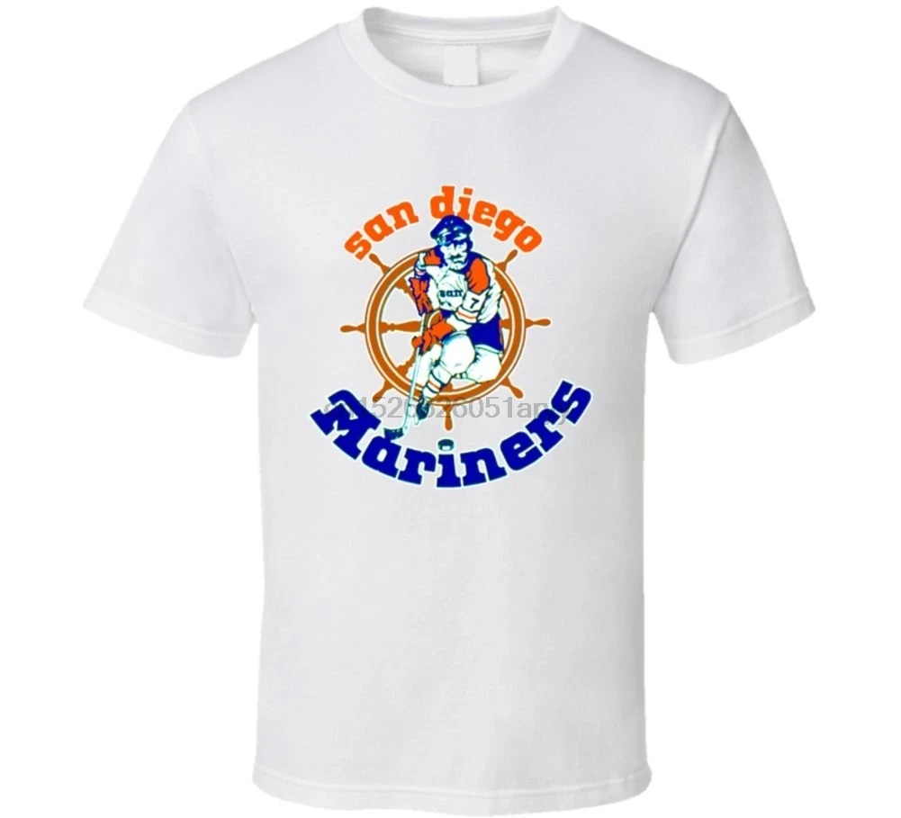 

San Diego Mariners Wha Hockeyer T Shirt Teenage Natural Cotton Printed Top Tee Short Sleeve 100% Cotton Man T-Shirts