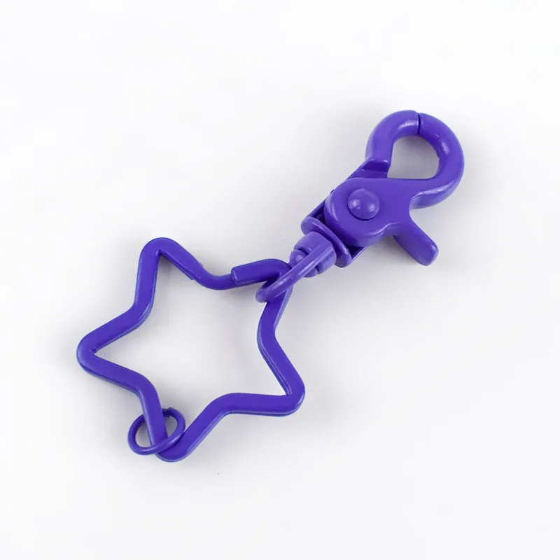 11darkpurple 5/10 шт. Meetee 43 мм конфеты брелок Кольца для пряжки звезда брелок для ключей Разделение собака пряжки карабин Лобстер "сделай сам" брелок-подвеска - Цвет: 11darkpurple