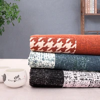 woven high precision jacquard fabric ins plaid houndstooth sofa pillow cushion table runner fabric for furniture sewing diy