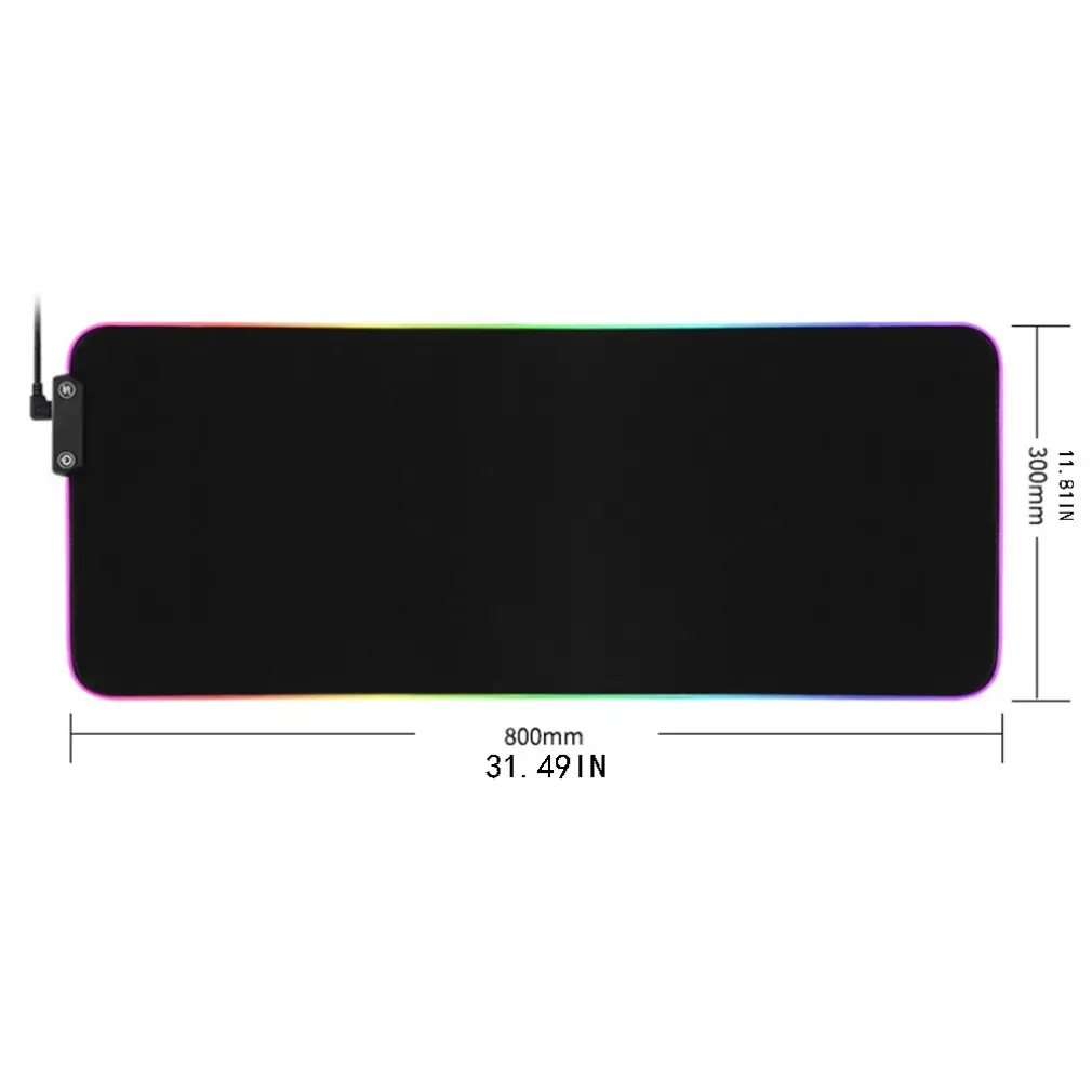 

GMS-X5 800x300x4mm Gaming Version Colorful Symphony Glowing Mouse Pad Gaming Mouse Pad Soft Non-Slip Rubber Base Mouse Mat