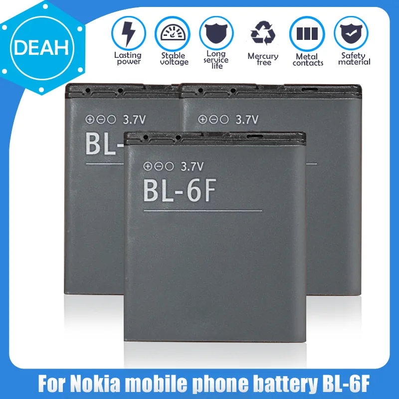 3 7 V BL 6F BL6F 1200 мАч замена аккумулятор телефона для Nokia 6788 6788I N78 N79 N95 8G Перезаряжаемые