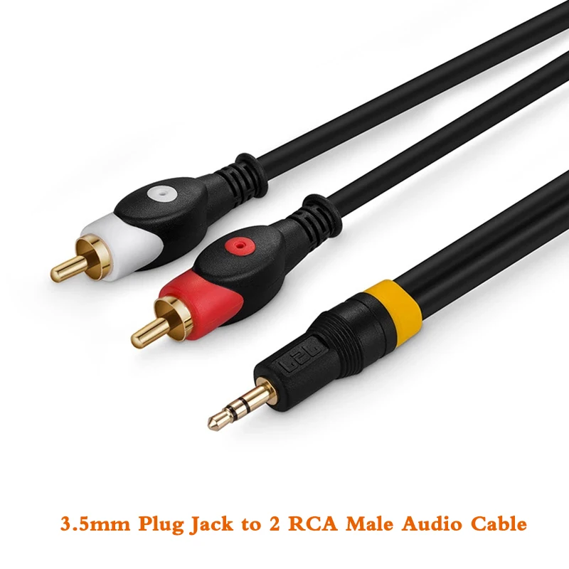 1 шт. 3 5 мм штекер Джек на 2X RCA аудио кабель один два Hi Fi Шнур для компьютера