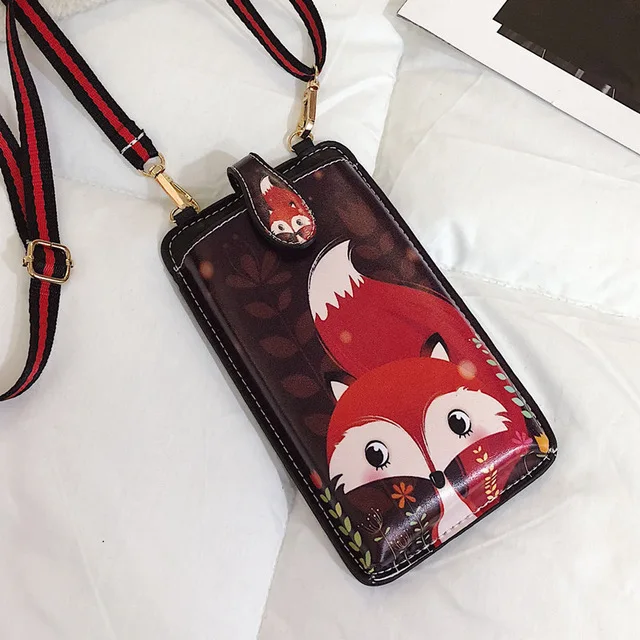 B9 Red Fox Сумка для телефона на плечо с карманом чехол для Xiaomi mi 9 8 6 SE A1 A2 Lite Plus 9T Red mi Note 8 7 6 5 4X3 Go Play K20 Pro - Цвет: B9 Red Fox