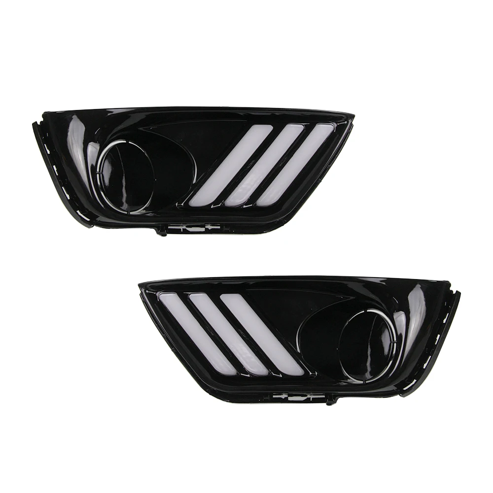 1 набор Автомобильный светодиодный светильник LED DRL с желтым сигналом Функция