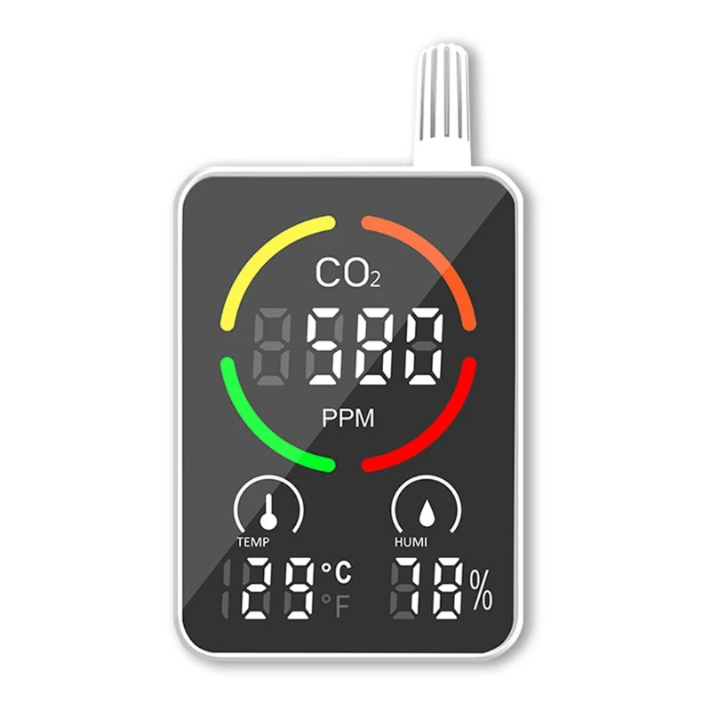 

Интеллектуальный детектор углекислого газа, монитор качества воздуха, измеритель CO2 для дома, детской комнаты, общественных мест, для испол...