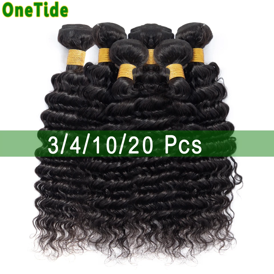 

ONETIDE Wholesale Deep Wave Hair Bundles Deals Brazilian Human Hair Weave Bundles In Bulk Wet And Wavy Bundles Hair Extensions