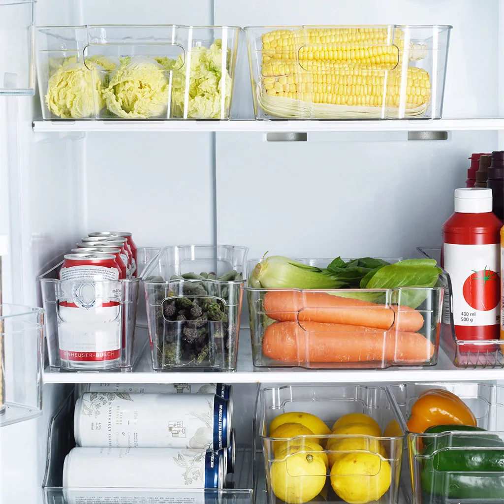 Кухонный органайзер для холодильника контейнер хранения еды Пластиковая Полка