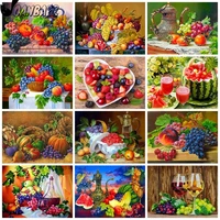 diverse fruit diamond painting 5d diy wall art fresh fruit basket diamond embroidery inlaid home room decoration accessories