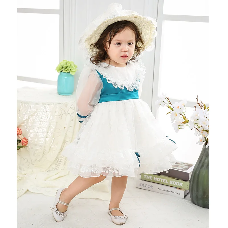 2020 весеннее детское красивое испанское платье кружевное милое праздничное для