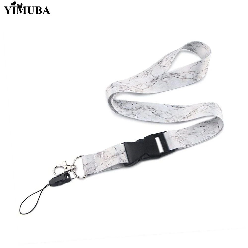 Брелок для ключей YIMUBA с Европейским мраморным принтом минимализм черная белая