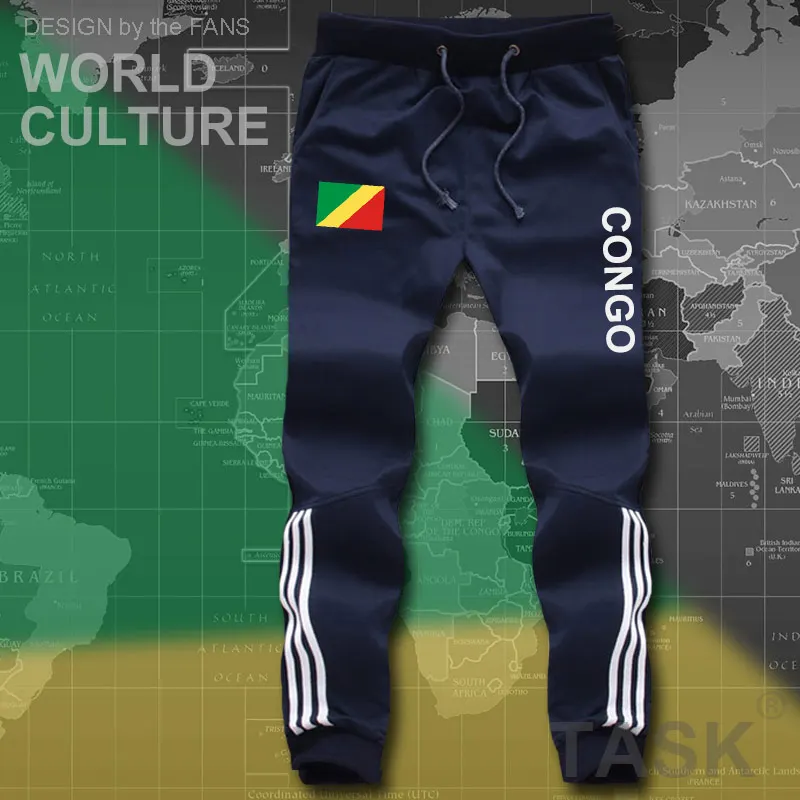 

Plus M-8XL Congo Republic Mens Shorts Beach Man men's Board Shorts Flag Workout Zipper Pocket Sweat 2021 Cotton COG Congolese