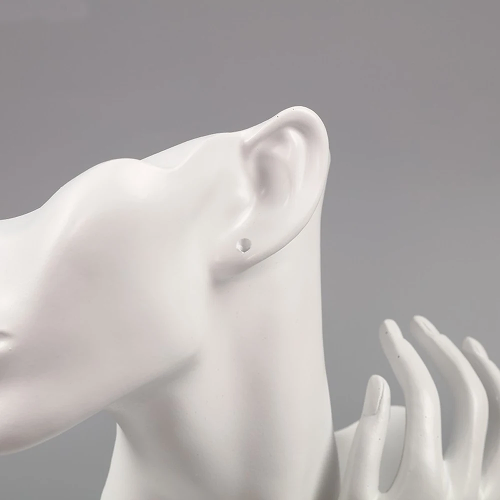 Модный женский манекен полуголова и рука дисплей серьги ожерелье ювелирное