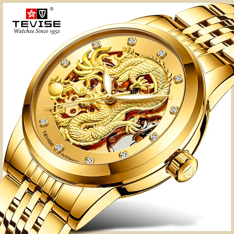 

TEVISE Summer New Symbolizes 12 Zodiac High-end Atmosphere Chinese Wind Men's Watch 1314 Meaning Deep Waterproof Night Light Aut