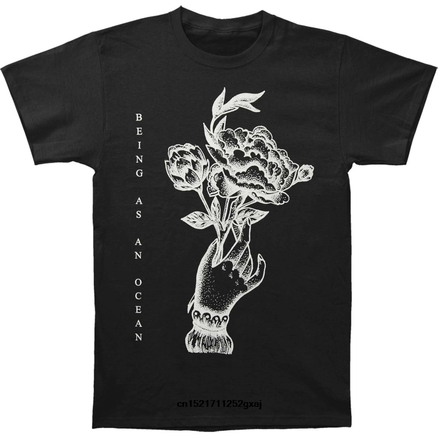 Мужская футболка модная как Океанский цветок ручная хлопковая Повседневная